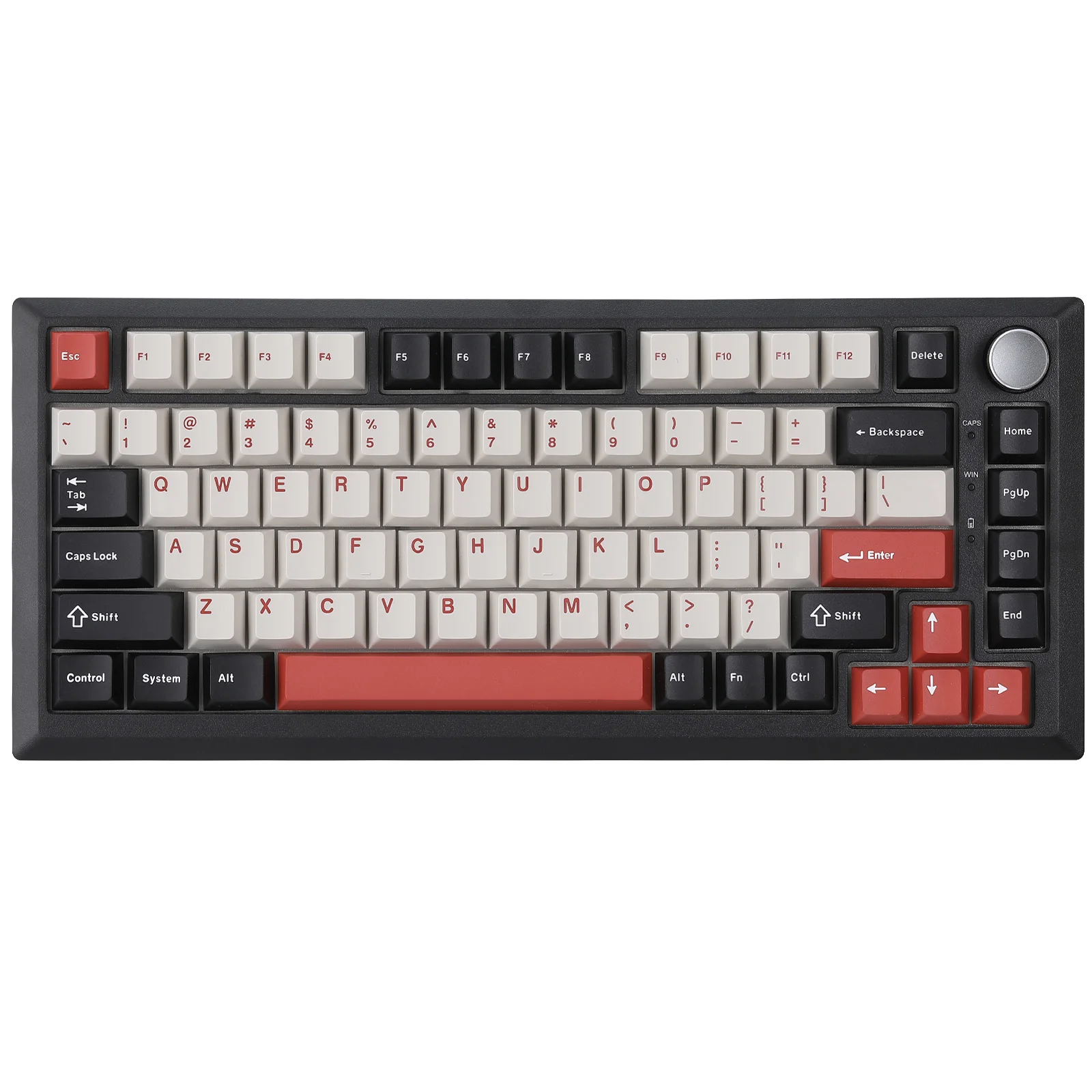 

Черная механическая игровая клавиатура MIKIBY Y75, беспроводная 75% пользовательская клавиатура с ручкой, RGB-клавиатура с возможностью горячей замены для Mac/Win