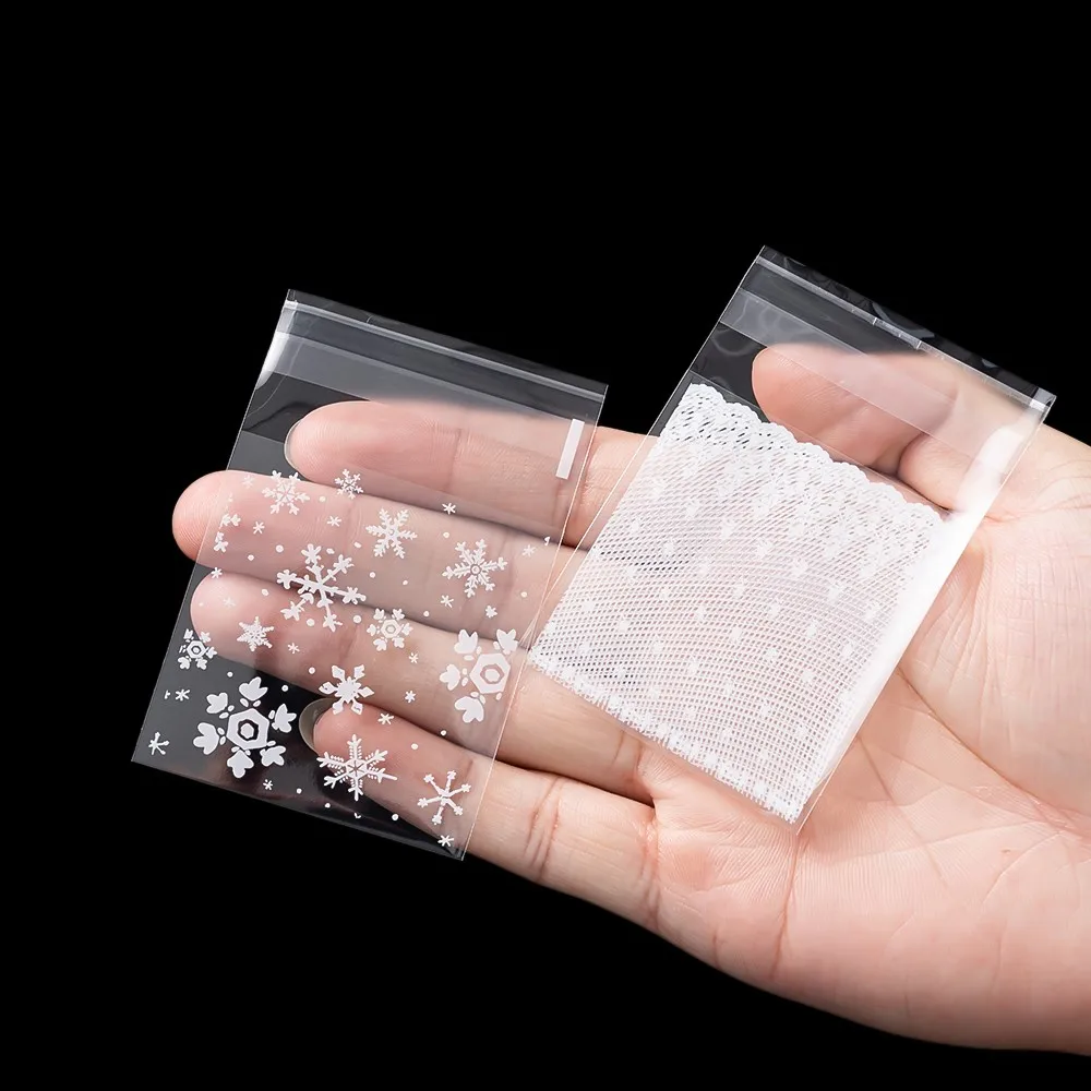 Bolsas de plástico transparentes con autosellado para almacenamiento de joyas, embalaje de Dulces, galletas, suministros para fiestas de cumpleaños