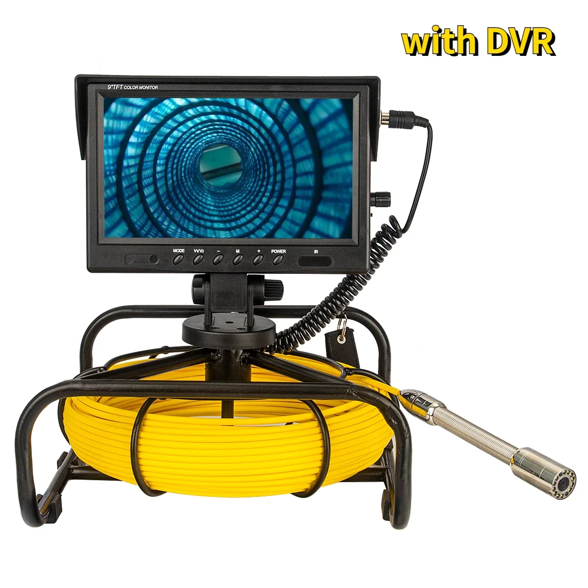 WP9603A Pipeline Inspection Camera 9Inch Monitor Pipe Camera Screen Duct Inspection Camera with 6PCS LEDs