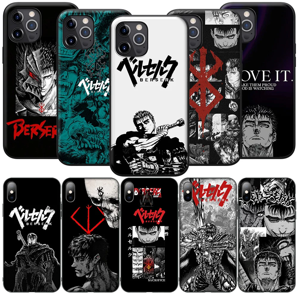 Чехол для телефона для iPhone 16, 15, 14, 13, 7, 8 Pro Max Mini Plus, новый чехол TW28 Berserk Comics