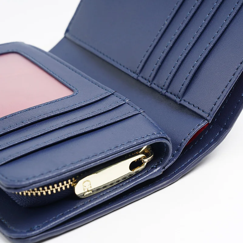 CH Pure Colour Letter Printed Style Women's Card Wallet Premium Simple Design Women's Wallet Fashion Women's Short Wallet image 5