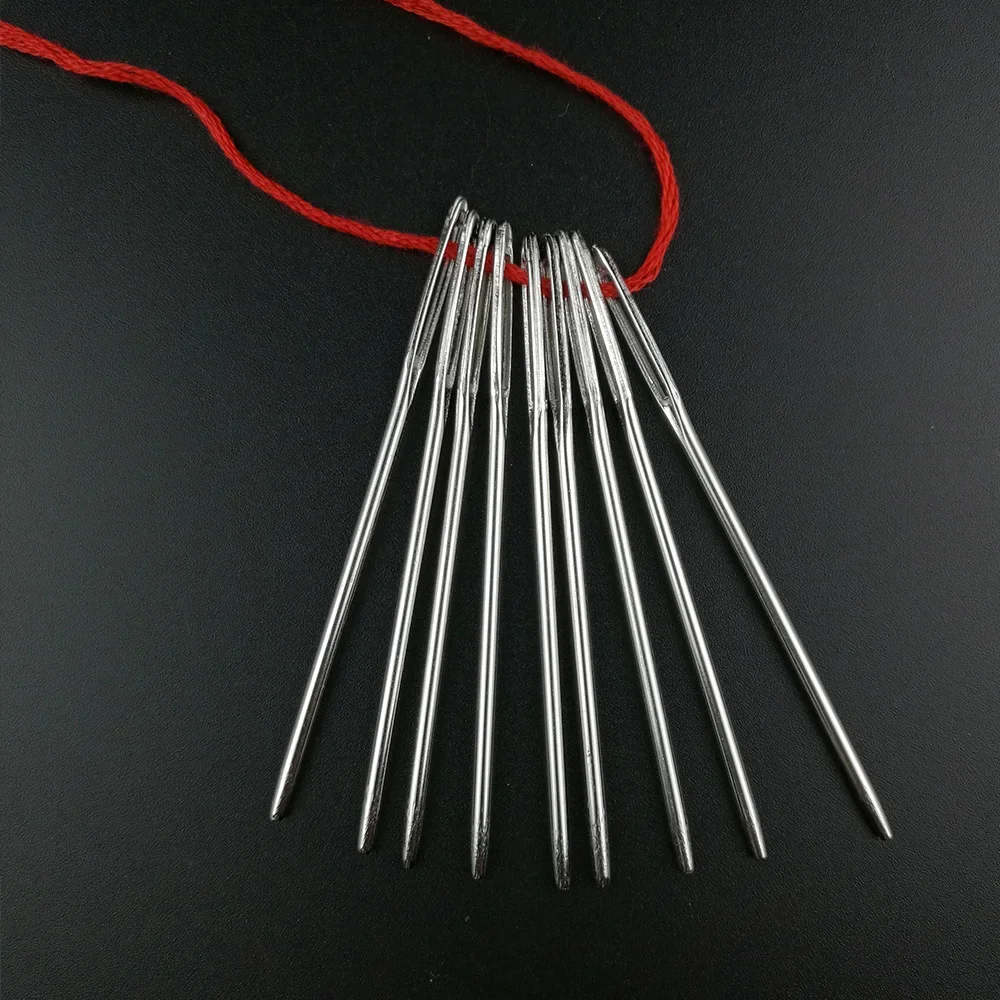 50pcs Large Sewing Needles Gold Eye Needle 6cm 7cm 5.3cm 5.2cm Long Agulhas Pins Set Tone Steel Hand Long Sewing Needles