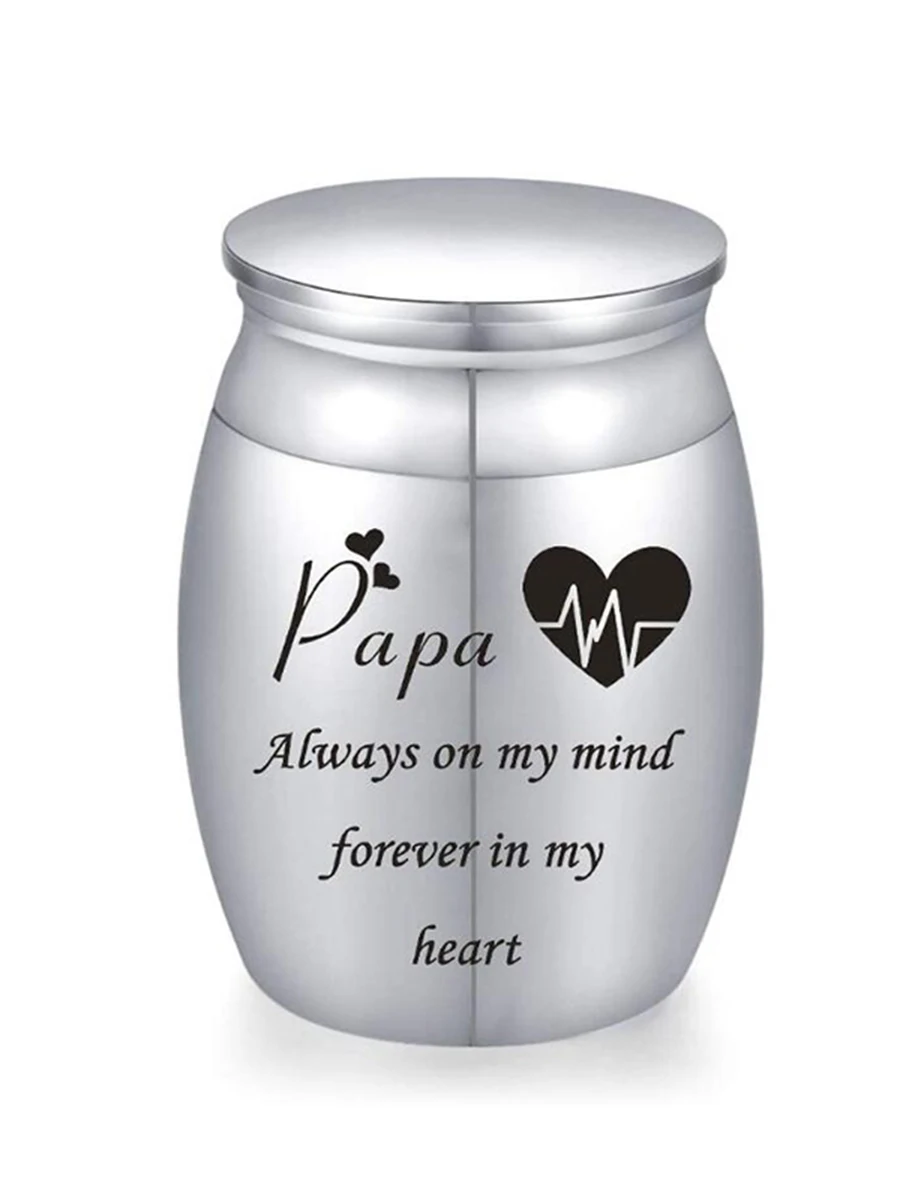 Dropshipping Mini Stainless Steel Decorative Cremation Keepsake Urns for Ashes Small Funeral Urns Memorial Ashes Holder 2 Size