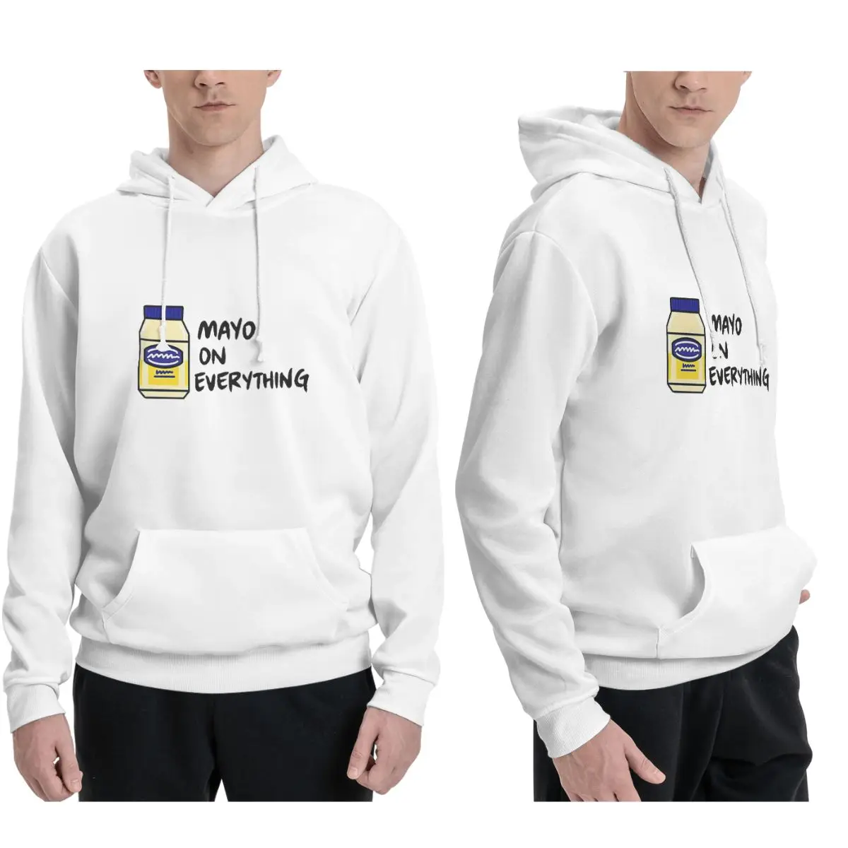 Mayo (Mayonnaise) On Everything Hoodies Men's Women Casual Pullover Sweatshirts Hip Hop Long Sleeve Streetwear Autumn Winter
