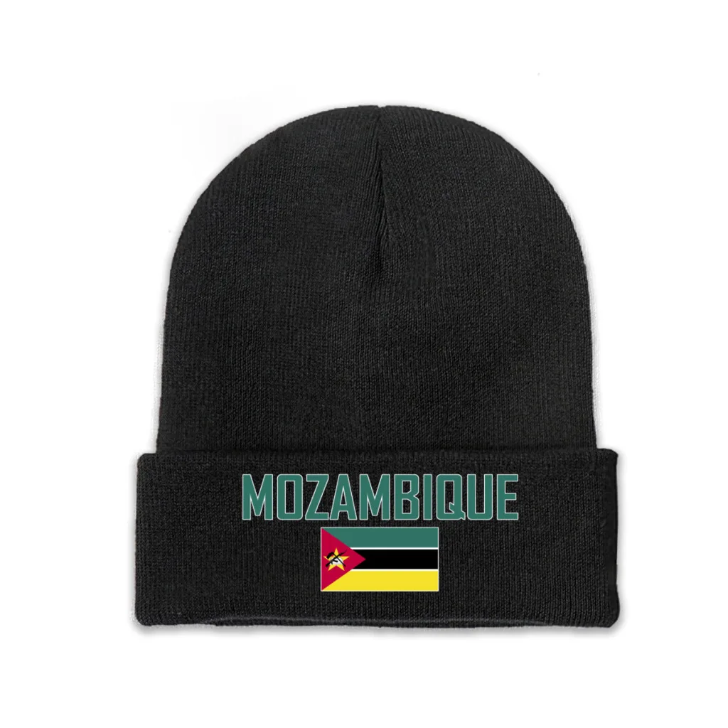 

MOZAMBIQUE Country Flag Top Print Men Women Unisex Knitted Hat Winter Autumn Beanie Cap Warm Bonnet