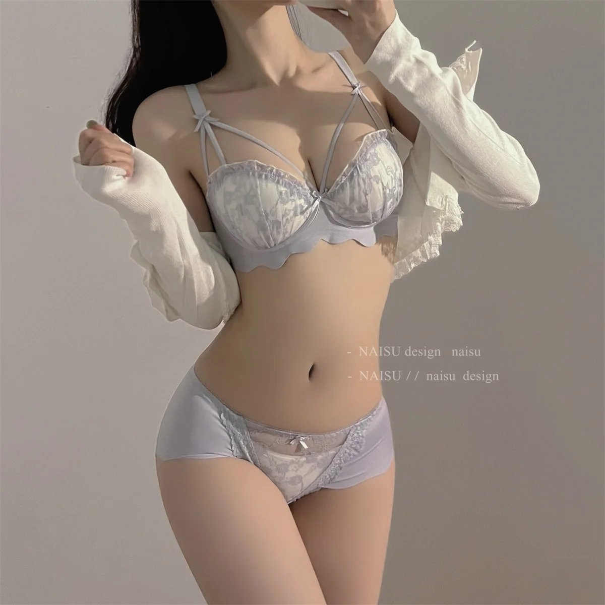 Lolita Pure Desire Style Girl Sexy Gathering No Steel Ring Underwear Sweet Girl Traceless Lace Bra