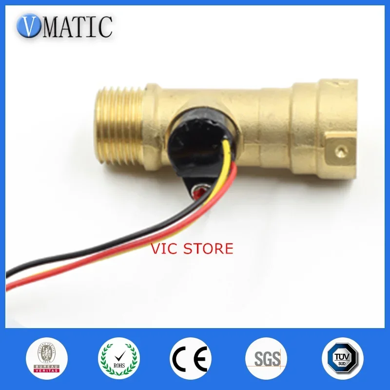 Free Shipping Copper Housing High Precision VCA568-2 Pipe Fluid Rate Oem Intelligent Brass Water Flow Sensor G1/2