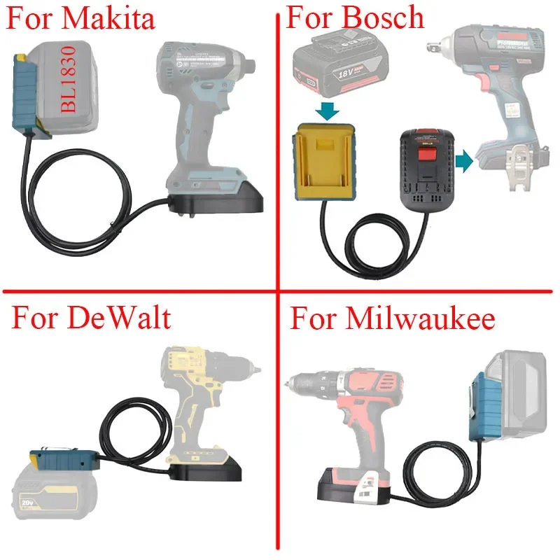 

BAP18A-65165 Адаптер литий-ионного аккумулятора Удлиненный весовой редуктор для Makita Для DeWalt Для Bosch Для Milwaukee 18 В Батарея