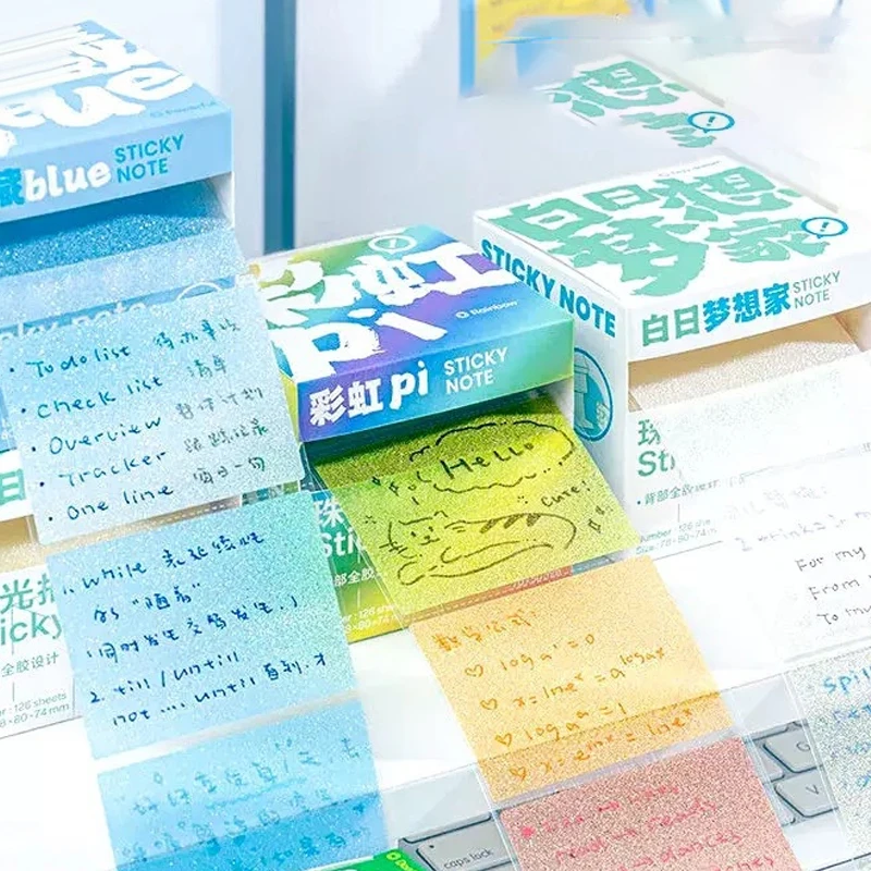 126/256 قطعة سحب ملاحظات لاصقة الكرتون طالب سجل القصاصات المسيل للدموع N مرات ملصقات DIY بها بنفسك دفتر ديكور مؤشر ملصقات للتسمية