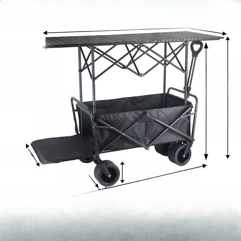 

Lift camping cart Camp trailer Outdoor foldable oversized camping trolley Picnic cart Stall trolley