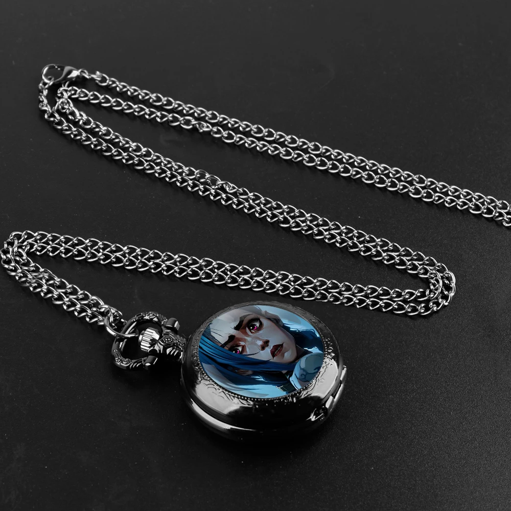 Arcane Jinx kalung jam tangan Quartz saku Watche kreatif unik Aksesori jam rantai suvenir anak-anak hadiah terbaik untuk anak-anak pria