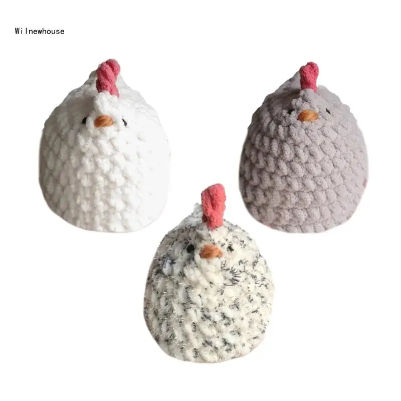 

Mamas & Mini Chicken Crochet Animal Stuffed Chicken Decorations for Girls Dropship