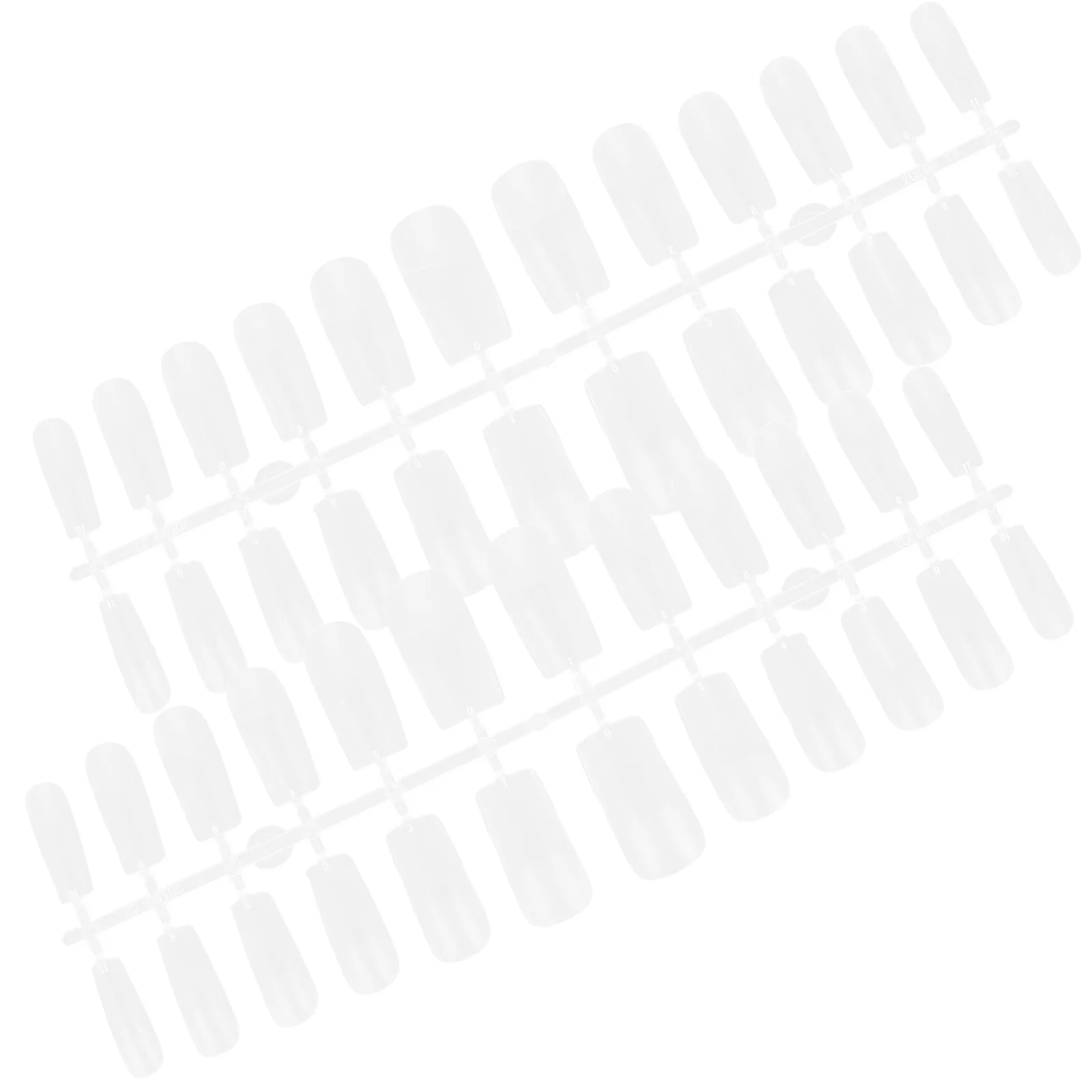 

Fake Nails Full Cover Clear Transparent False Nail Art Extensions Square Tips Short Wearable Stick On Natural