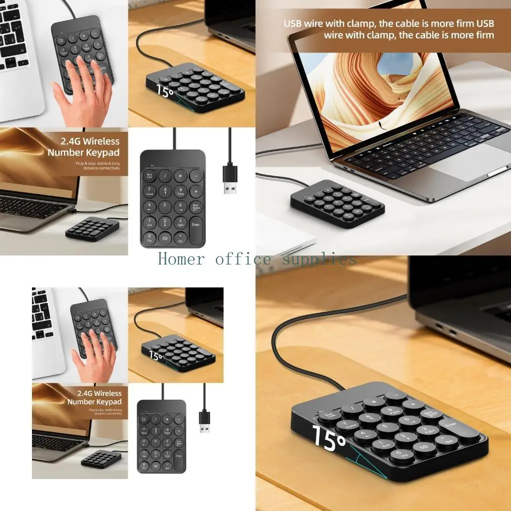 

K43B USB-клавиатура с цифровой клавиатурой, 19 клавиш, цифровая клавиатура, проводная цифровая клавиатура для ноутбука, большая