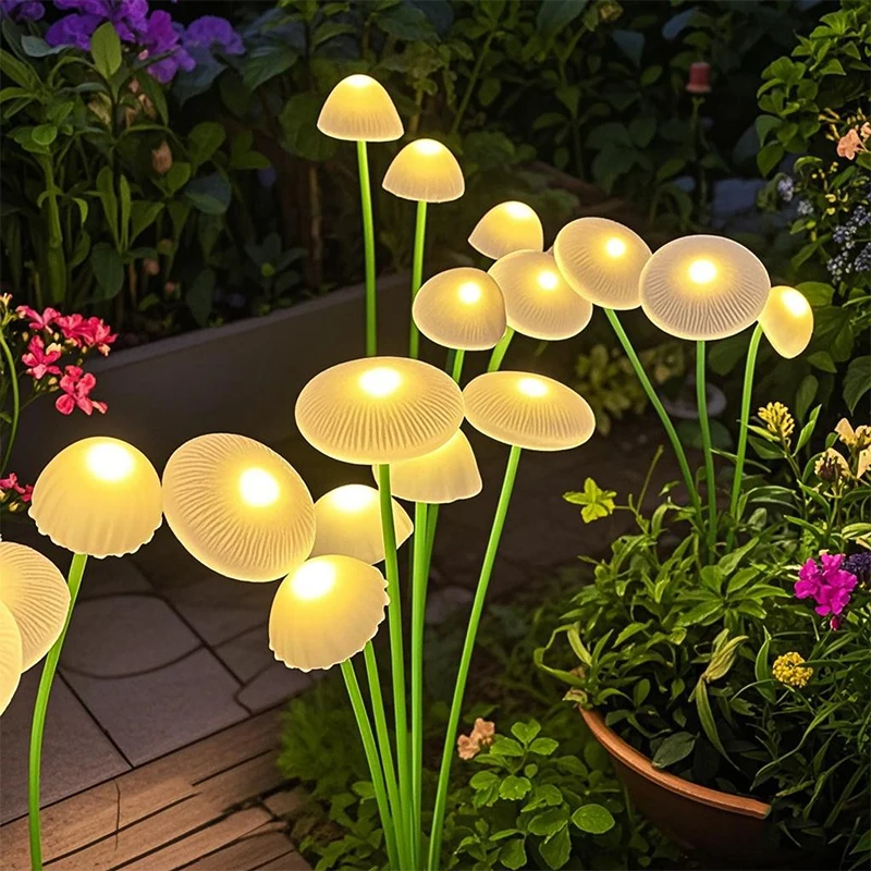 Solar LED Jellyfish Sway Lights Garden Decor Waterproof Outdoor Solar Pathway Light For Patio Balcony Yard Flowerbed