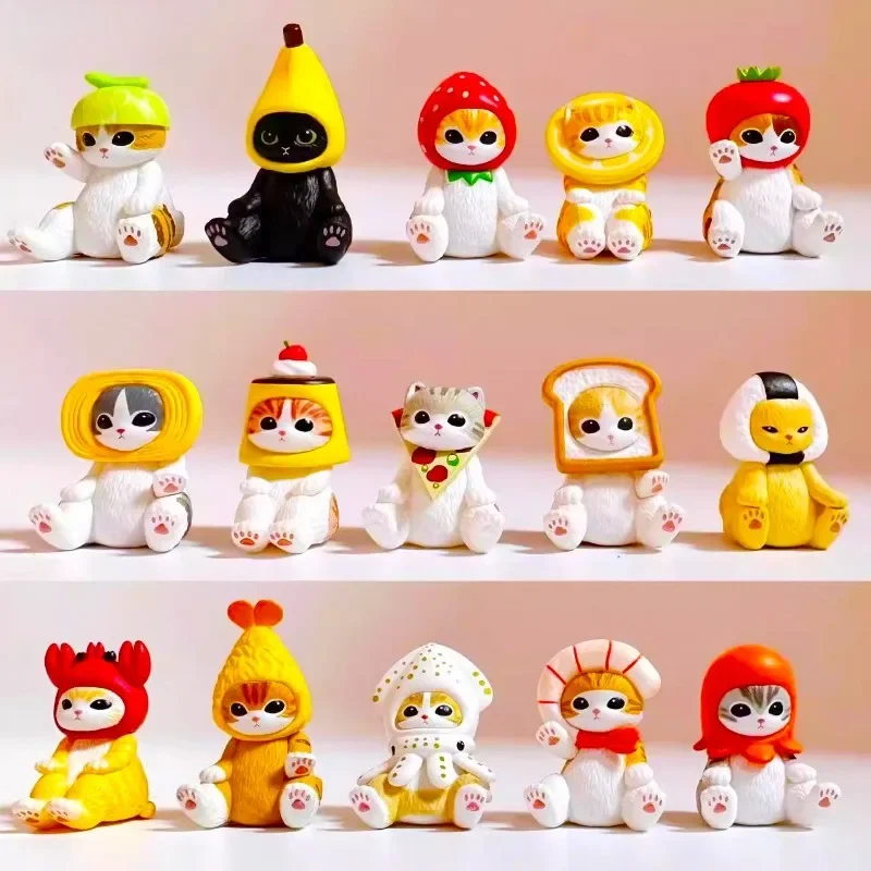

Mofusand Cartoon Cat Action Figures Cute Kitten Figurines Kids Toy Model Desktop Ornament & Collectible Decoration