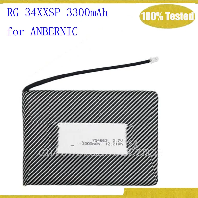 3.7V 3300mAh Li-Polymer Battery For Anbernic RG 34XXSP Handheld Game Console Batteries