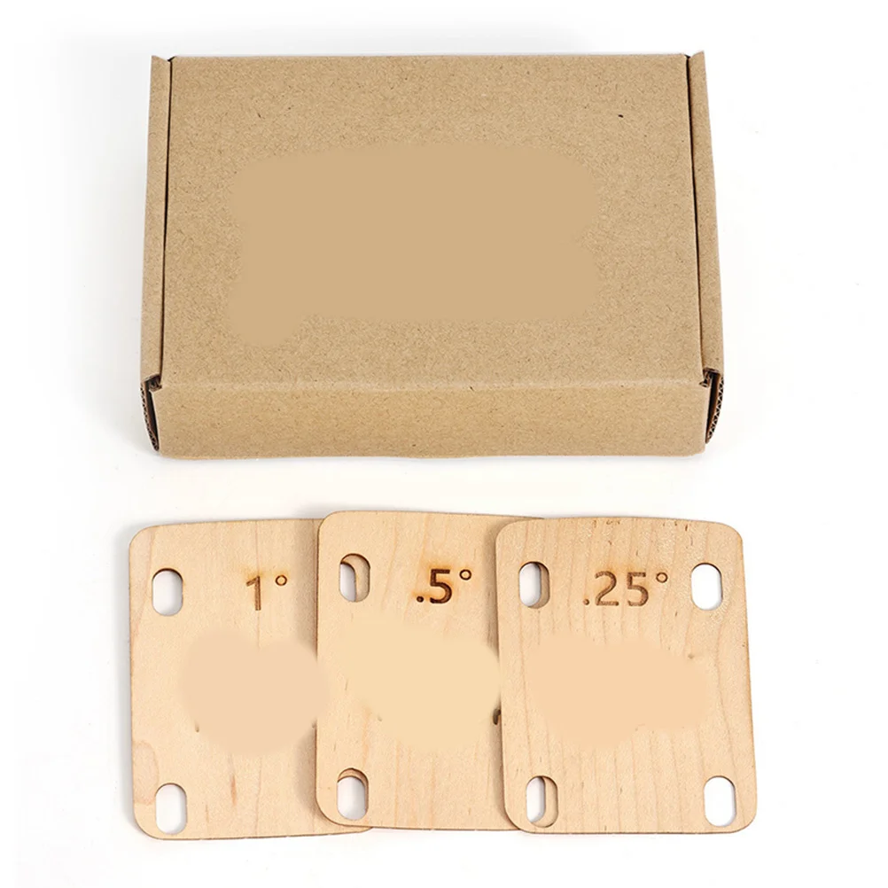 

3Pcs Professional Guitar Neck Shims Wood Spacer for Bass and Guitar Repair Accessories Heightening Gasket Bass Neck Spacer