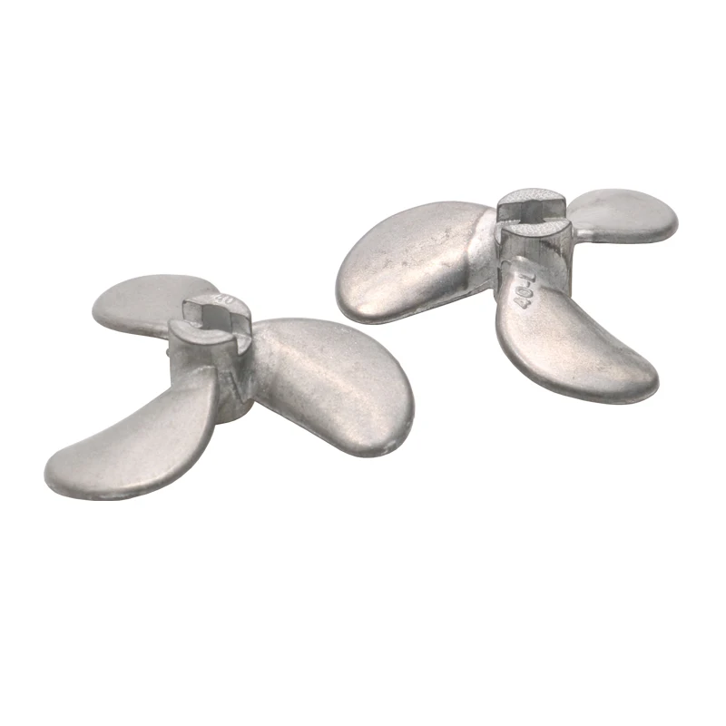 2Pair Fully Immersed Metal 3-Blade Propeller Dia 28/32/36/40/44/48mm Shaft Hole 4mm Zinc Alloy Paddle for RC Trawler Boat Ship