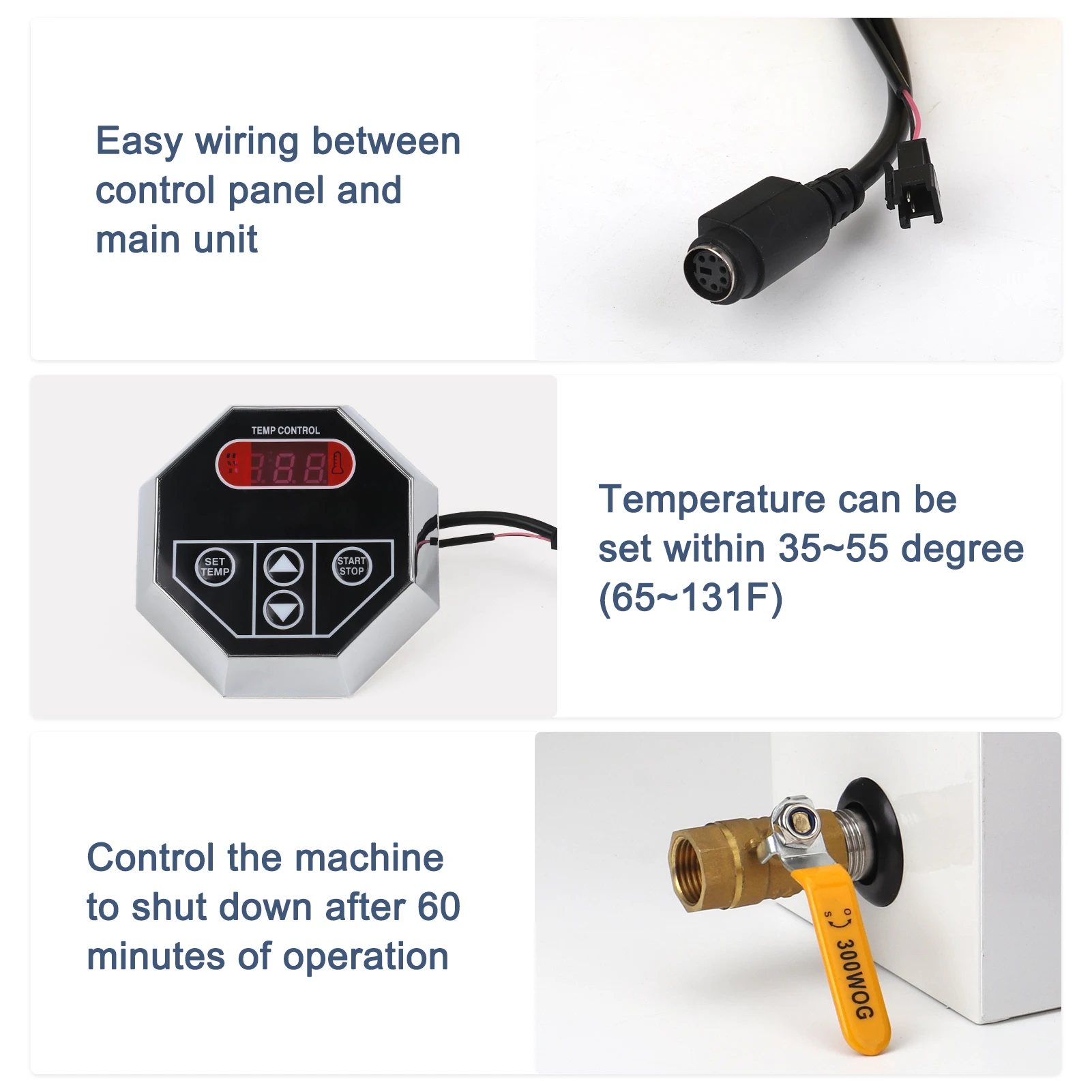 3KW Home Steam Maker Machine Sauna Bath SPA Fumigation Machine With Digital Controller 220V Steam Bath Machine