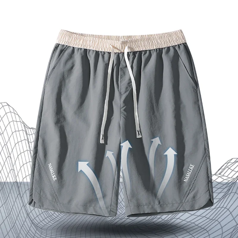

LIBIELIY повседневные шорты мужские летние брюки с пятью точками тонкие новые стили для ношения свободные быстросохнущие мужские спортивные брюки из ледяного шелка