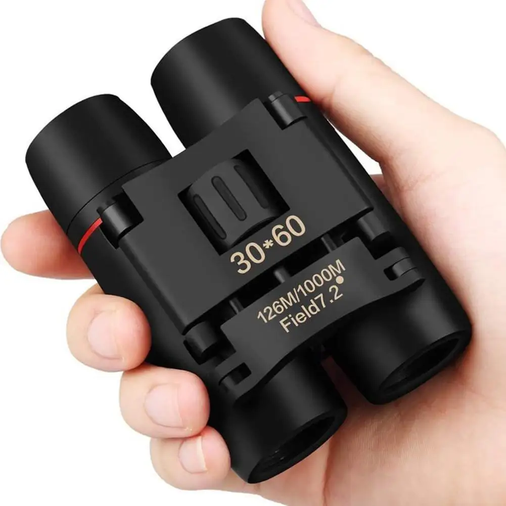 Shockproof Compact Binoculars 30x60 HD FMC Coated Lightweight Foldable Travel Concert Sports Bird Watching Outdoor Telescope