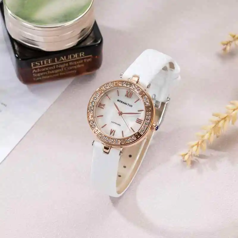 

Модные дизайнерские уникальные наручные часы 2025 года, лучшие брендовые роскошные женские часы, кварцевые часы с кристаллами, простые женские часы