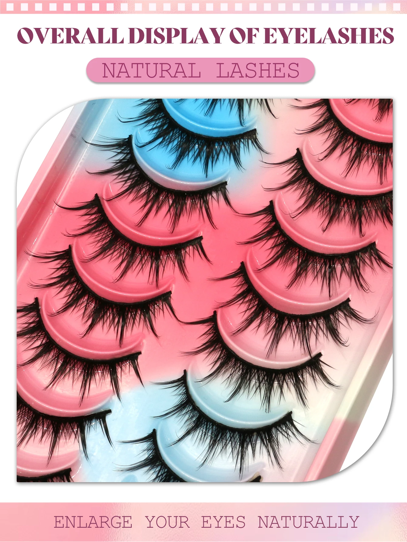 벨트라네이 만화 속눈썹 풍성한 인조 밍크 속눈썹 자연스러운 룩 개별 클러스터처럼 보이는 가짜 속눈썹 메이크업