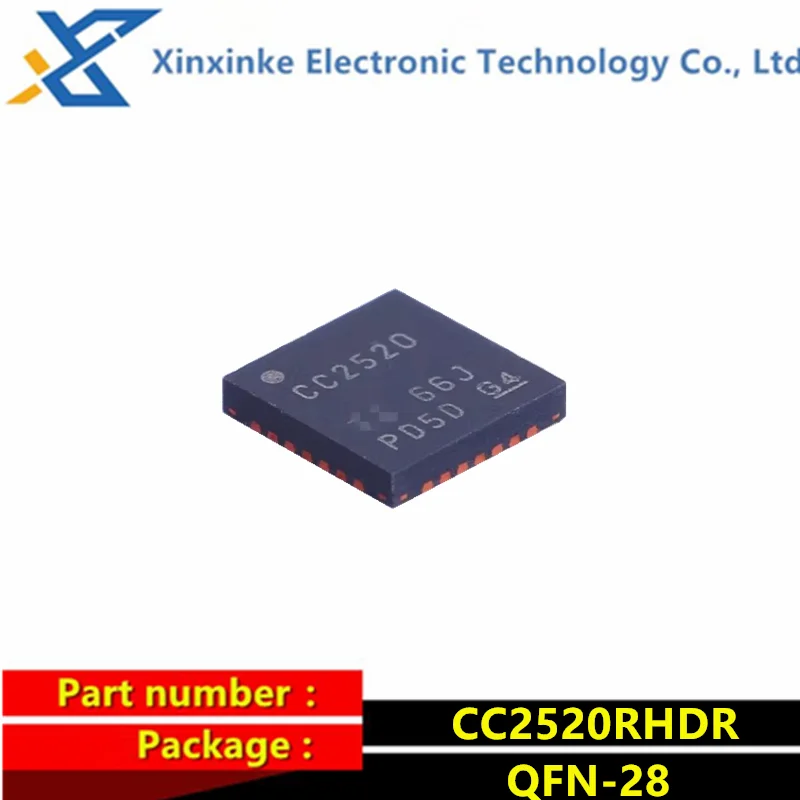 5PCS CC2520RHDR Marking：CC2520 QFN-28 Wireless Transceiver Chip