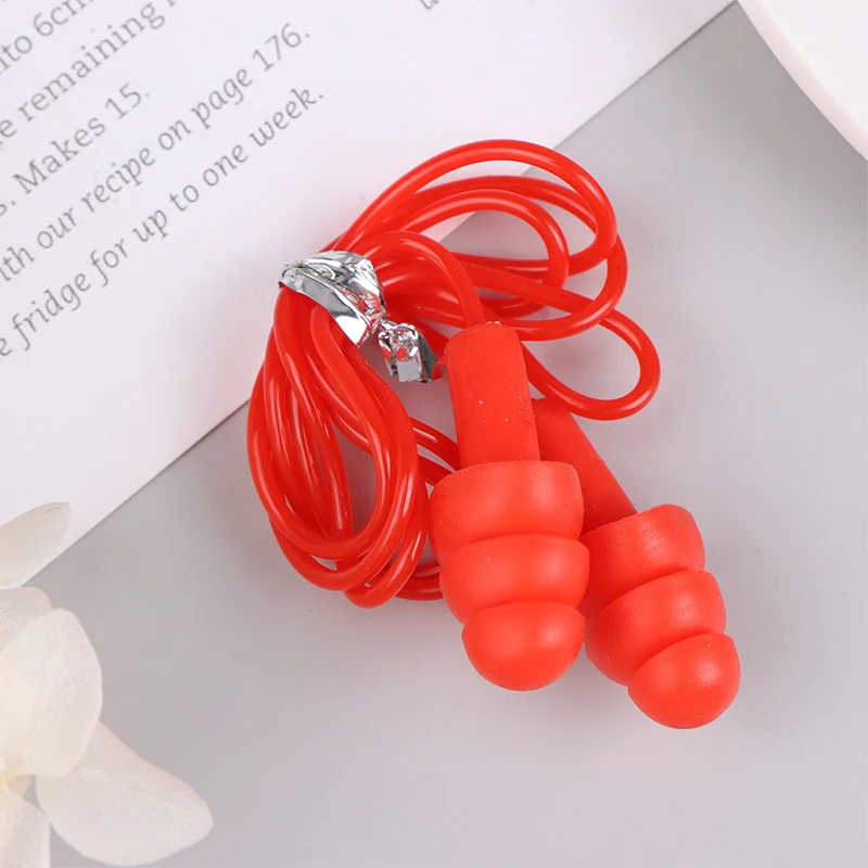 Capa Anti-Noise Earplugs, protetora, impermeável, plugue de ouvido, silicone, mergulho de natação, segurança, proteção, 1 par