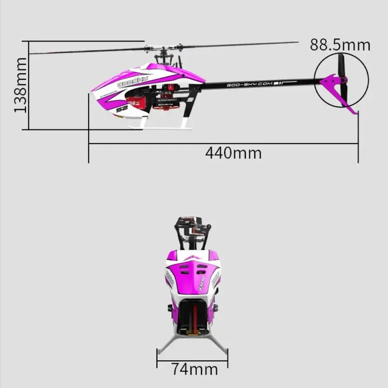 GOOSKY New S2 Max Dual Brushless Direct Drive RC 3D Stunt Helicopter BNF RTF Version Remote Controlled Adult Boy Toy Gift