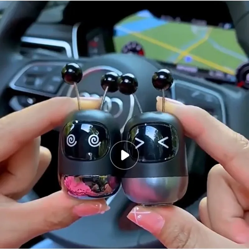 Aromaterapia para coche, decoración de perfume, crema de perfume sólida, fragancia duradera, robot, eliminación de olores