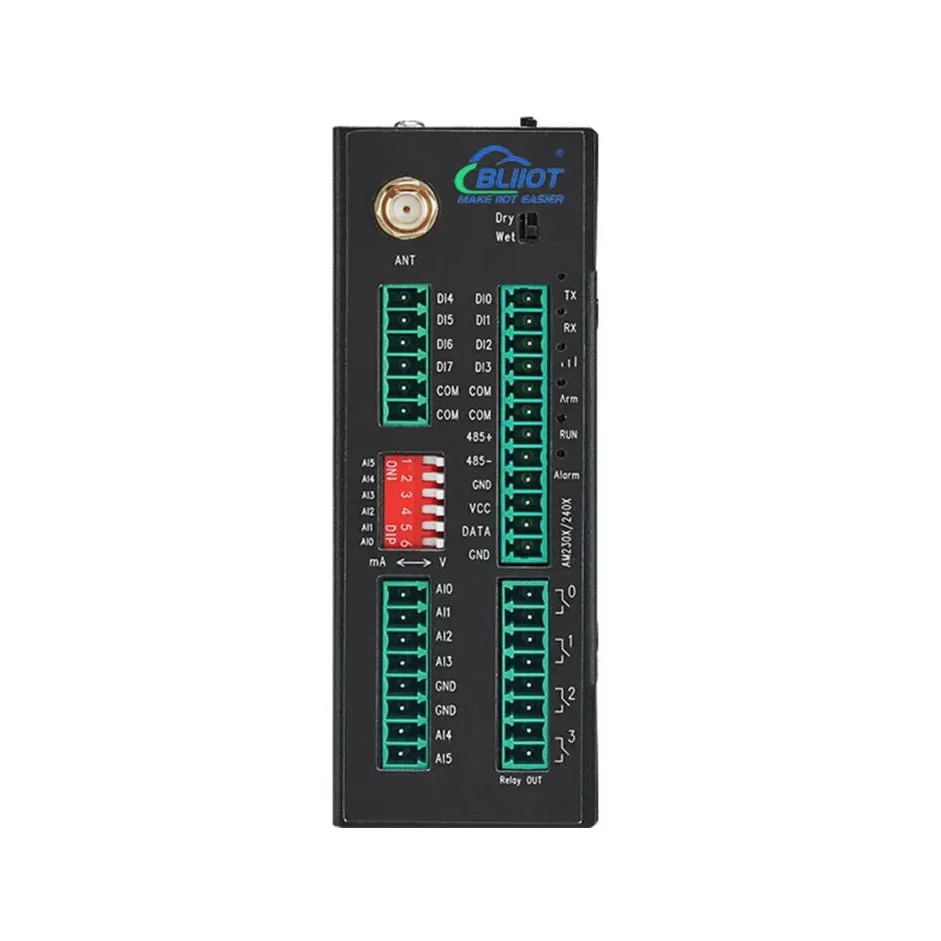 

GSM 3G 4G I/O Port Connections SMS Control RTU Door Open Power Failure Alarm Temperature Monitoring System