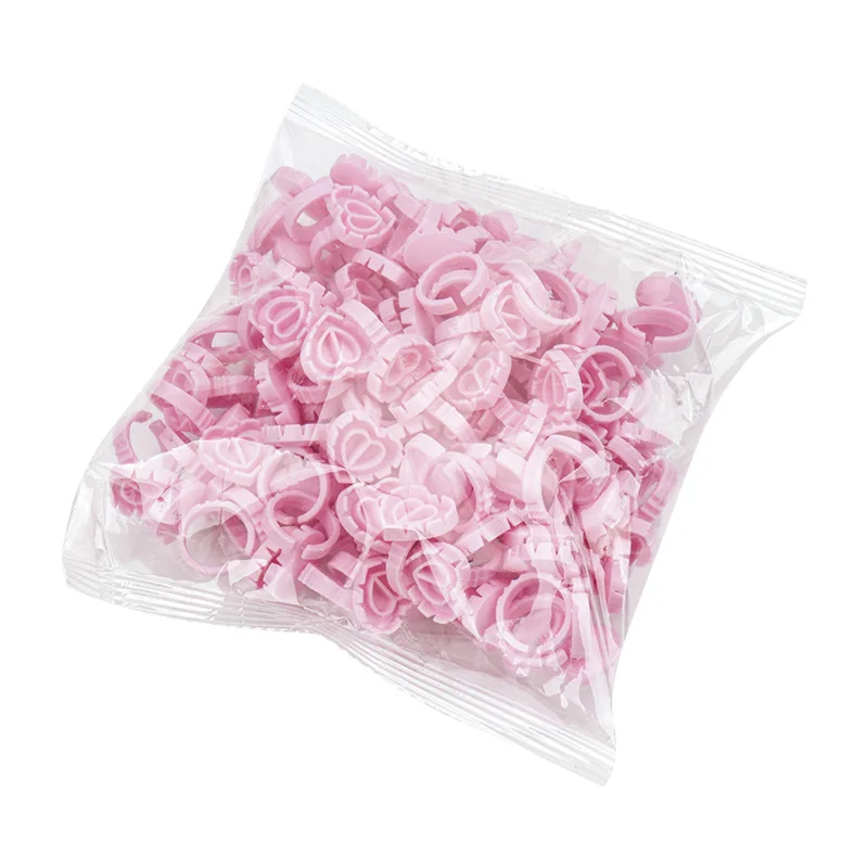 50 stücke Einweg Wimpern Verlängerung Kleber Ring Tasse Lash Lifting Kleber Tablett Pfropfen Falsche Wimpern Kleber Palette Make-Up-Tool