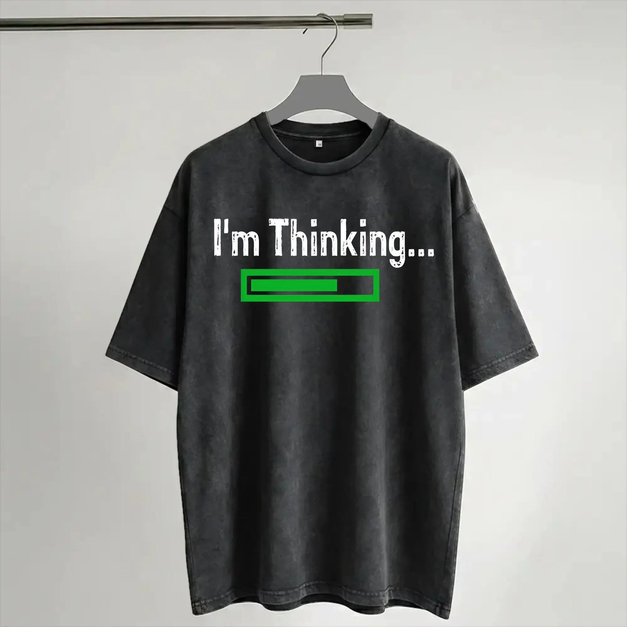 I Am Thinking Fun Design  Washed T Shirts Streetwear Hip Hop Fashion T-Shirt  Tee Shirt Men Women Cotton Oversize