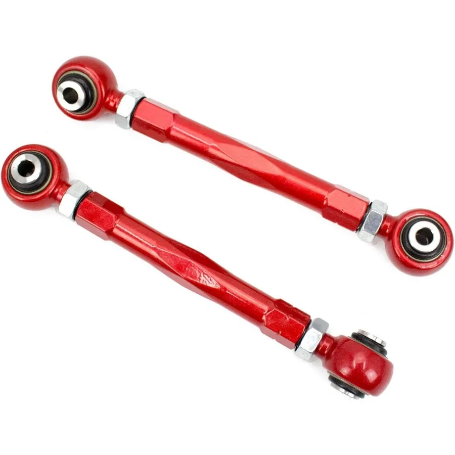 調整可能なトウリアフォワードラテラルアーム（球面ベアリング付き）2個セット、車両のアライメントと安定性を向上、理想的な選択肢