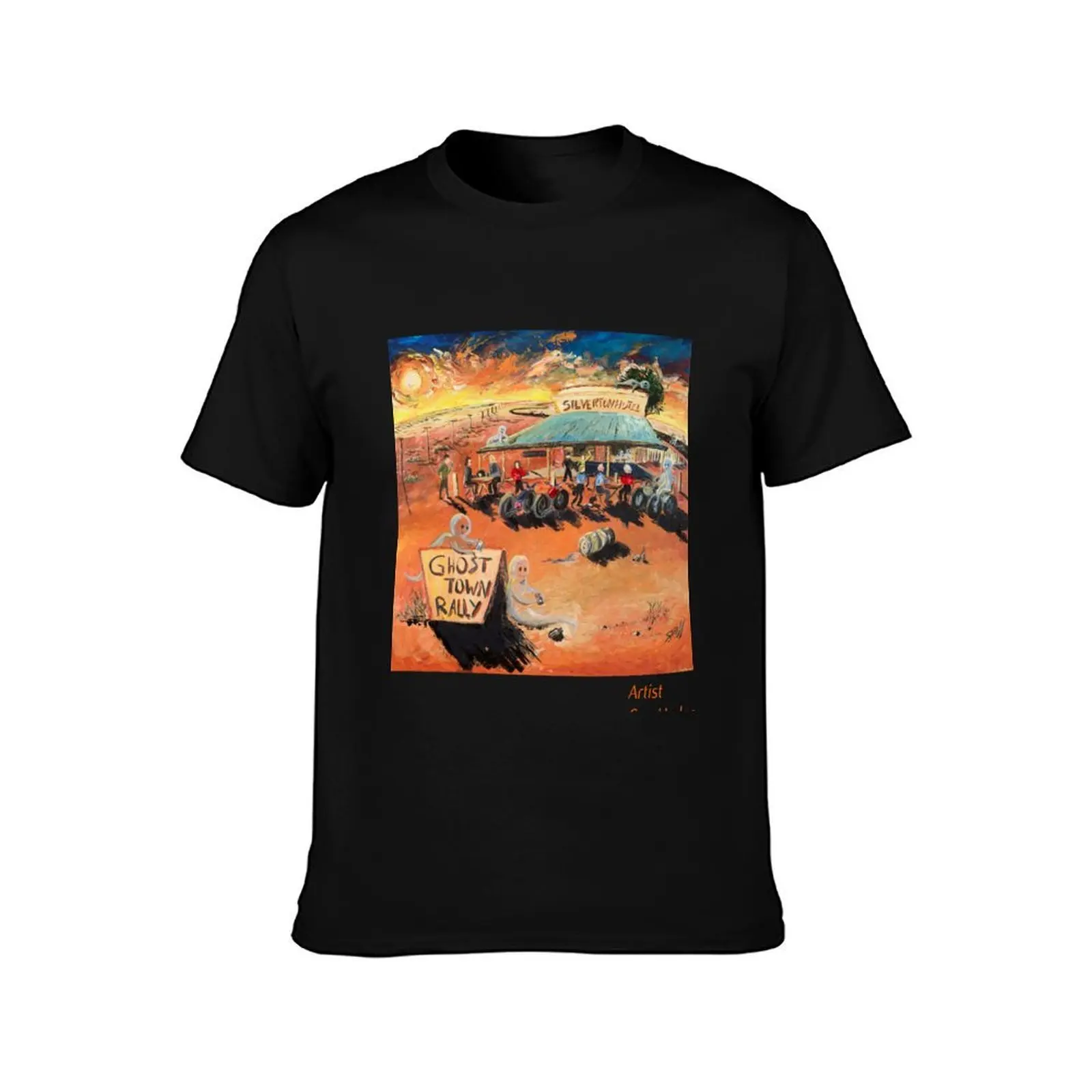 Ghost Town Rally - Silverton Outback NSW T-Shirt, Summer Casual Cotton Tee, Oversized Streetwear Tops, Vintage Graphic Print