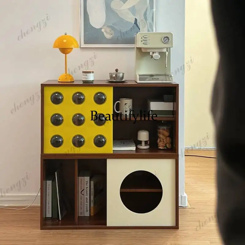 A68 Nordic Classic Living Room Cabinets Display Simple Modern Storage Living Room Cabinets Solid Wood Meuble Rangement Furniture