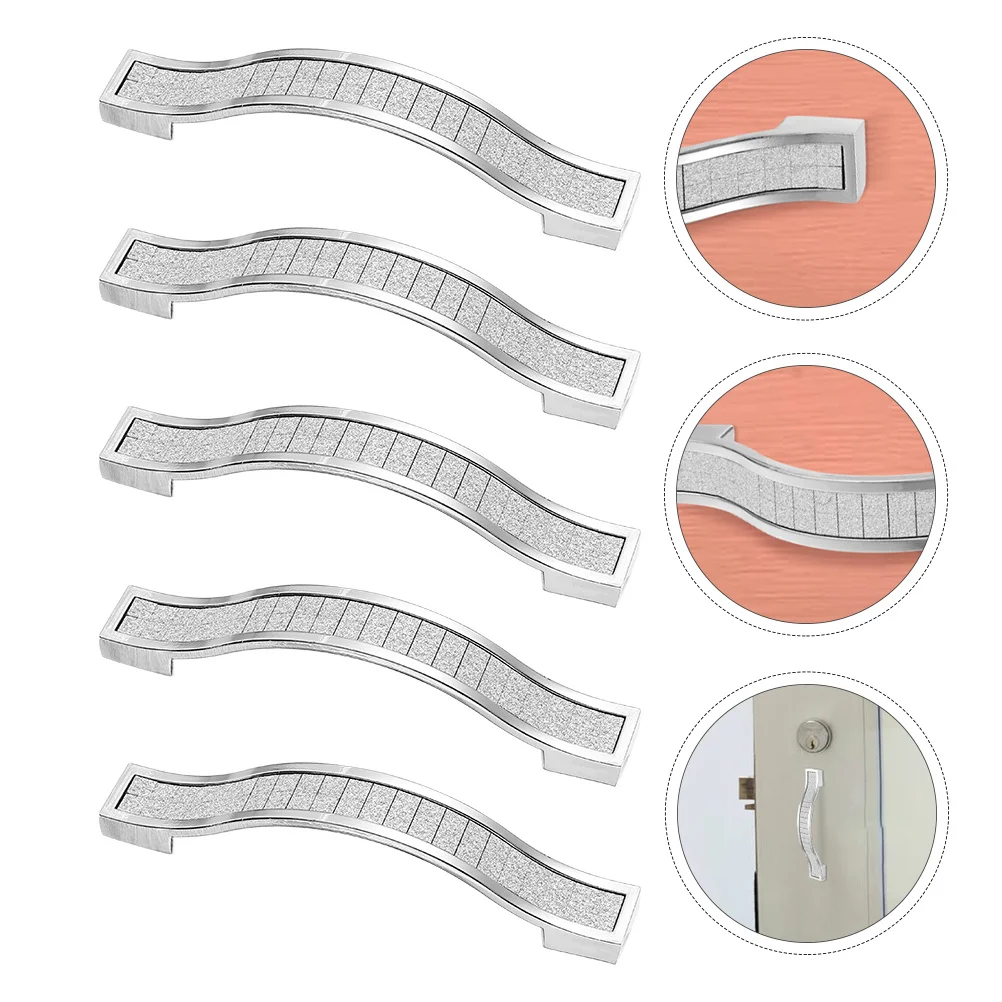 

5pcs 128Mm Drawer Handles Crystal Cabinet Pulls Smooth No Burrs European Style Home Cabinet Knob Drawers Pulls Hardware Fittings