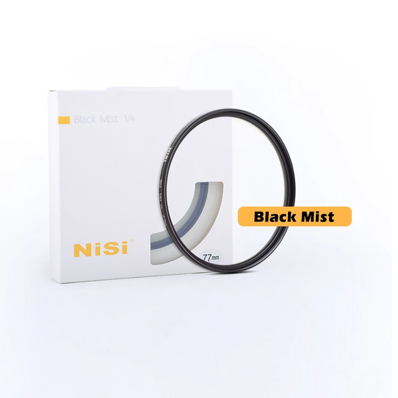 NiSi 67 72 77 82 95mm Black Diffusion 1/4 1/8 1/2 Filter Mist Cinematic Effect Filter for Video/Vlog/Portrait Photography