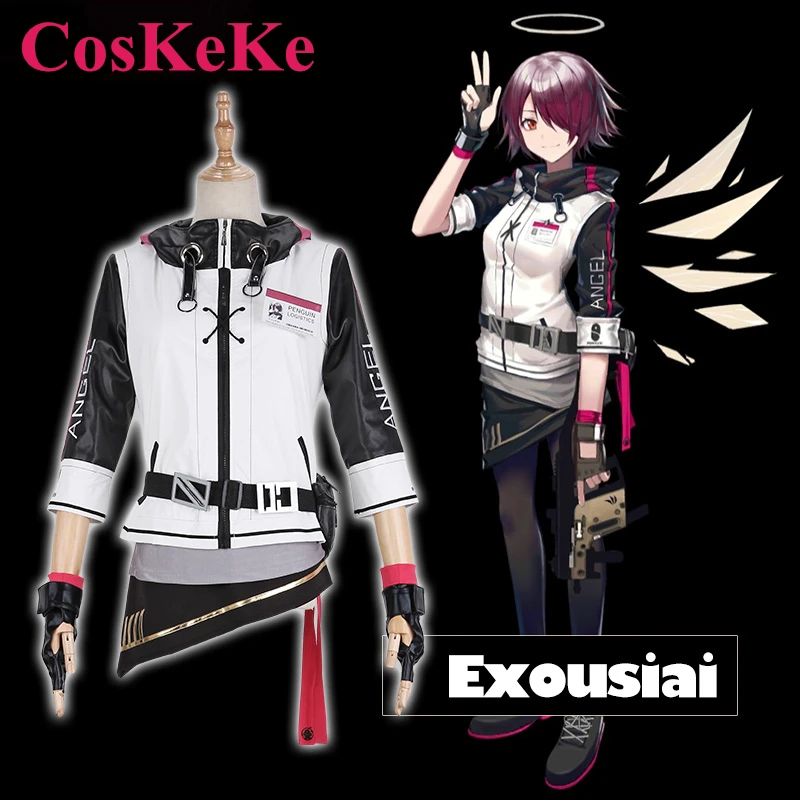 

【Customized】CosKeKe Exousiai Cosplay Anime Game Arknights Costume Sweet Lovely Combat Uniform Halloween Party Role Play Clothing