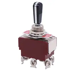 5pcs Momentary Toggle Switch DPDT (ON)-Off-(ON) 6 Terminal 3 Pin Toggle Switches 12V Heavy Duty Rocker Toggle Switch waterproof