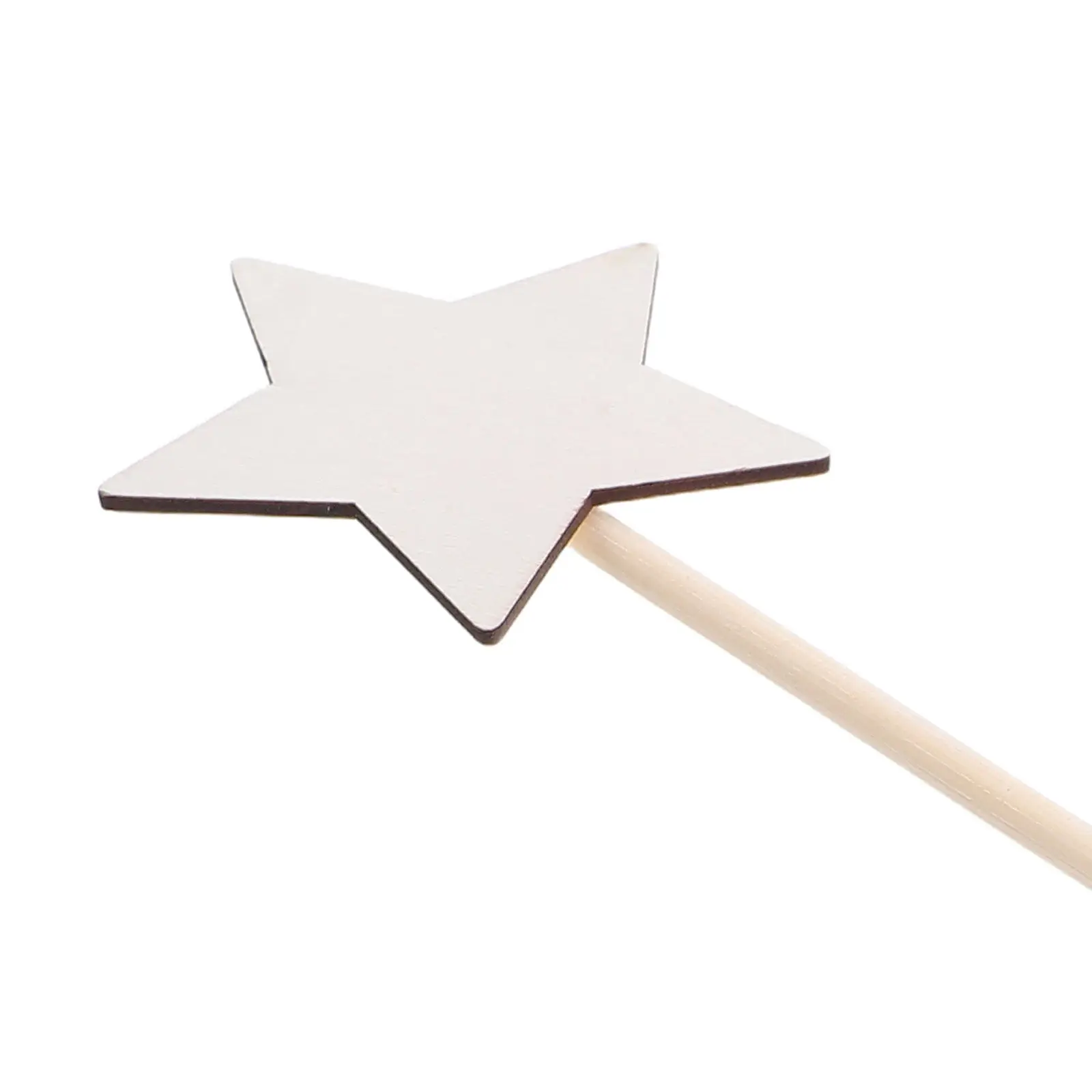 10Pcs Star-Shaped Wooden Fairy Wand Kit DIY Craft for Girls Princess Party Decoration Handmade Creative Art Project Unfinished