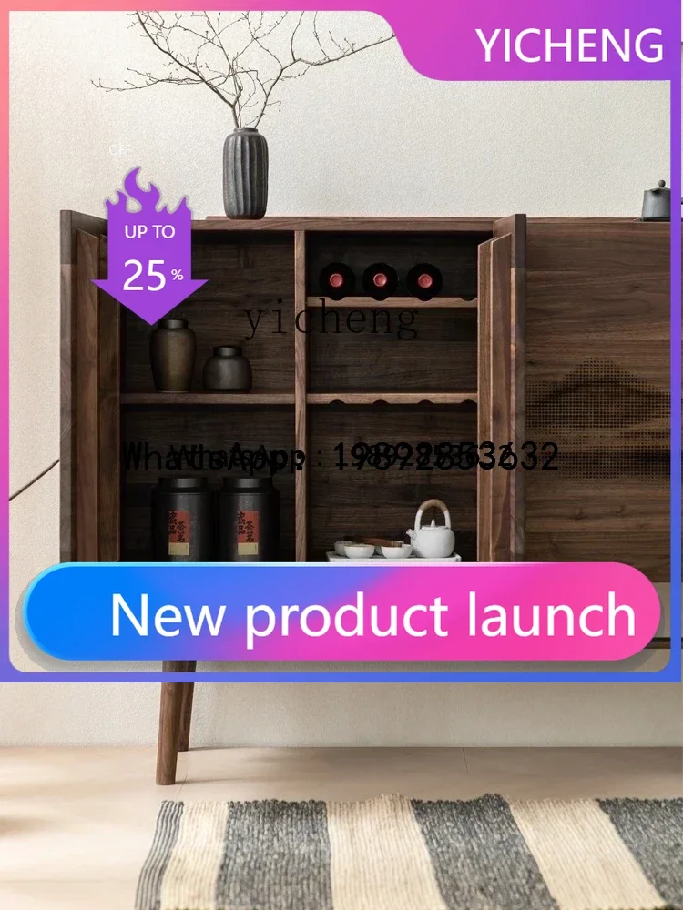 

G1 Nordic black walnut wine cabinet wind side cabinet landscape tea cabinet