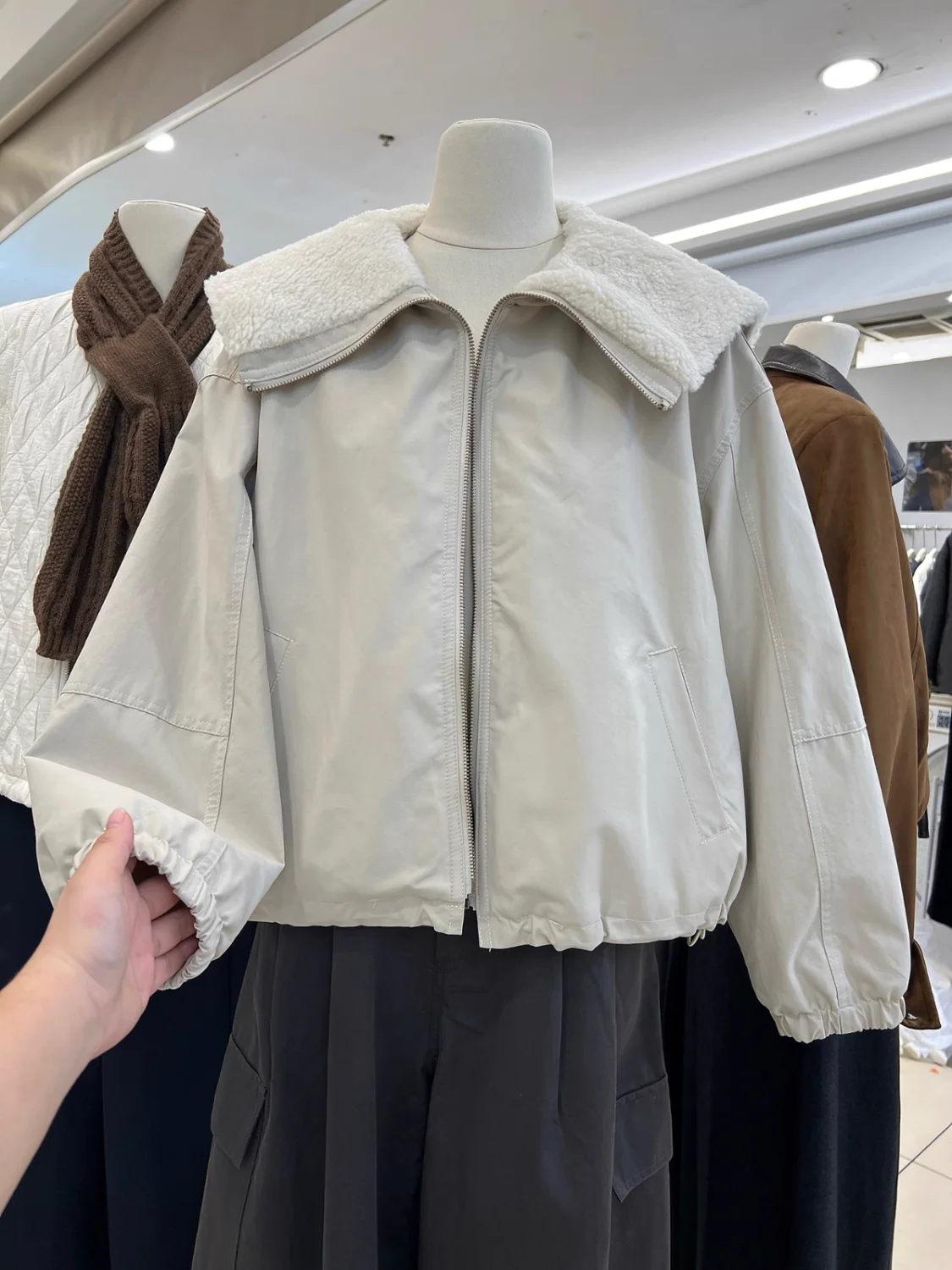 سترة نسائية للخريف والشتاء موضة قطيفة بياقة مقلوبة معطف قطني هاراجوكو ريترو طية صدر السترة قصيرة سترات مبطنة للشارع #1