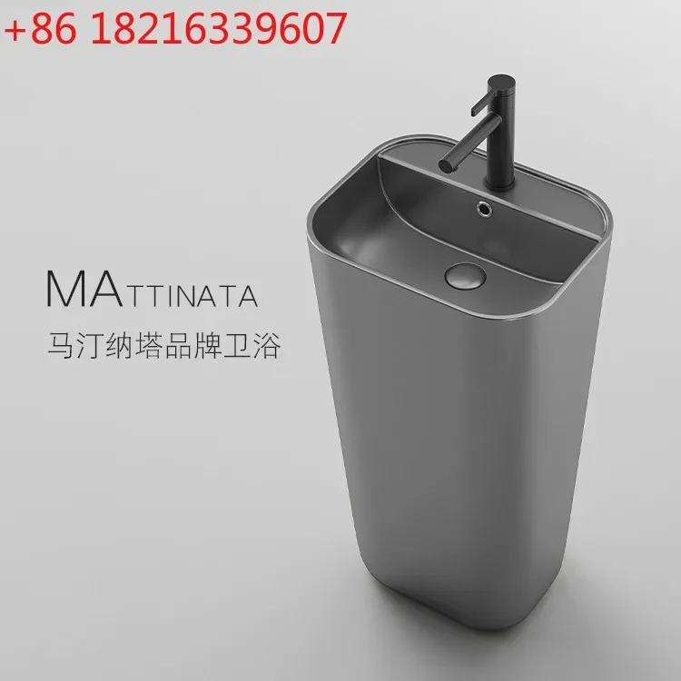 Integrated column basin ceramic balcony circular bed and breakfast bathroom column type