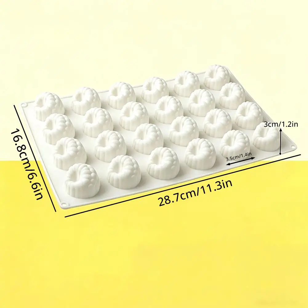 Small Raspberry Silicone Mold, 24-Cavity 3D Raspberry Molds for Mousse Cupcake Desserts, Fondant Chocolate Gum Decorating Tools view 6