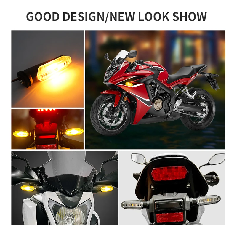 LED Turn Signal Indicator Light For Honda NC700 NC 750 S X DCT CTX700 CBR650F CB650F CBR600RR CRF250L MSX 125 Grom Blinker Lamp