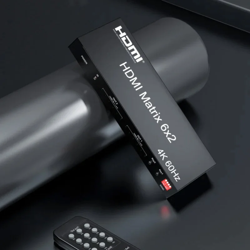 

Матричный переключатель 4k, 60 Гц, 6x2, матричный разветвитель HDMI, двойной дисплей, аудио-видео конвертер, переключатель для ноутбука, ПК к ТВ-монитора