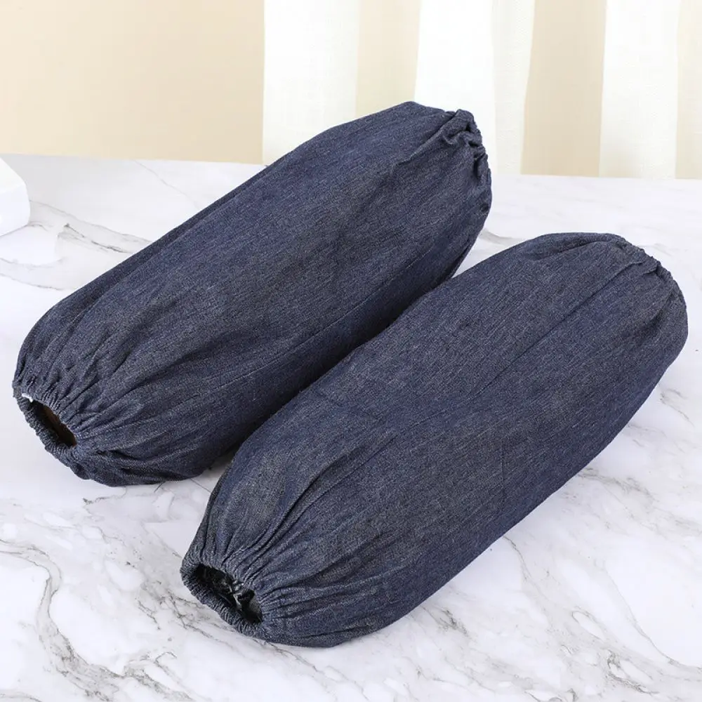 Thickened Denim Oversleeves Industrial Protective Arm Guards Durable Work Gear For Welding Workshop Maintenance Manual Labor